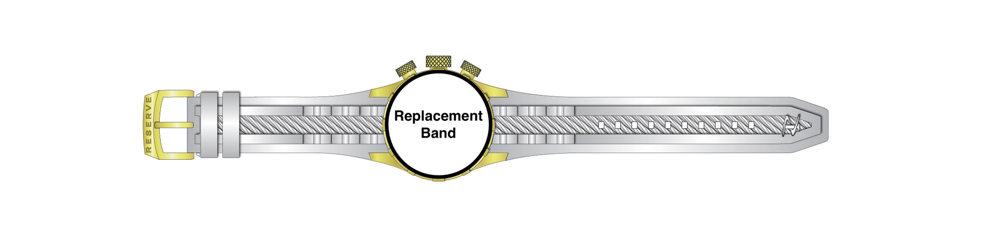 Band for Invicta Bolt 6948