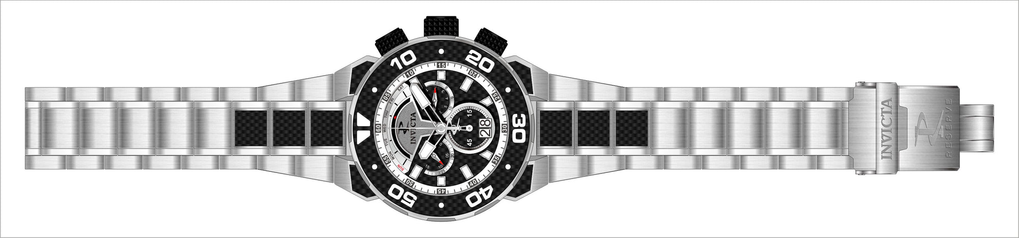 Band For Invicta Carbon Hawk 37710