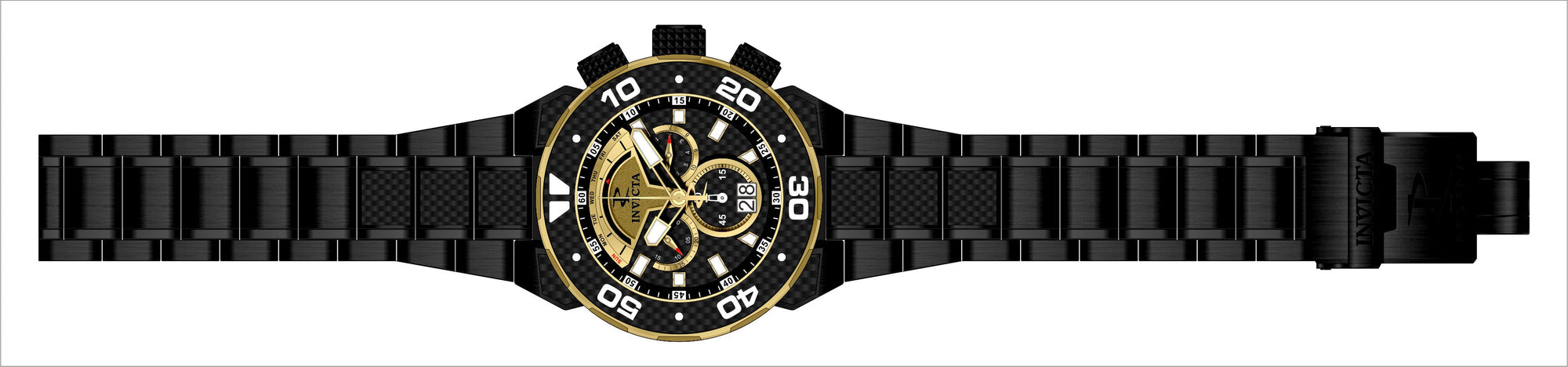Band For Invicta Carbon Hawk 37712
