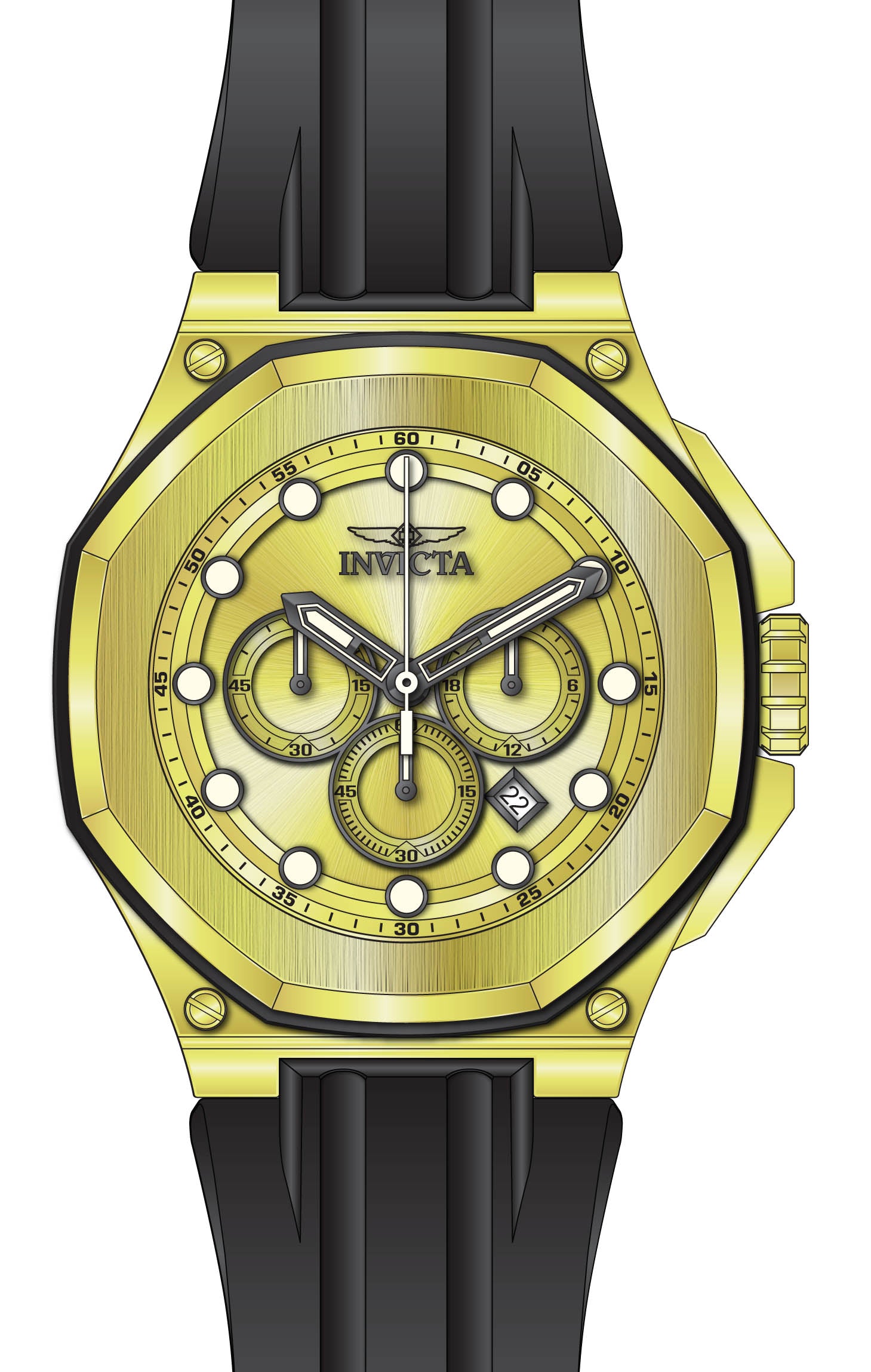 Band For Invicta Akula  Men 46147