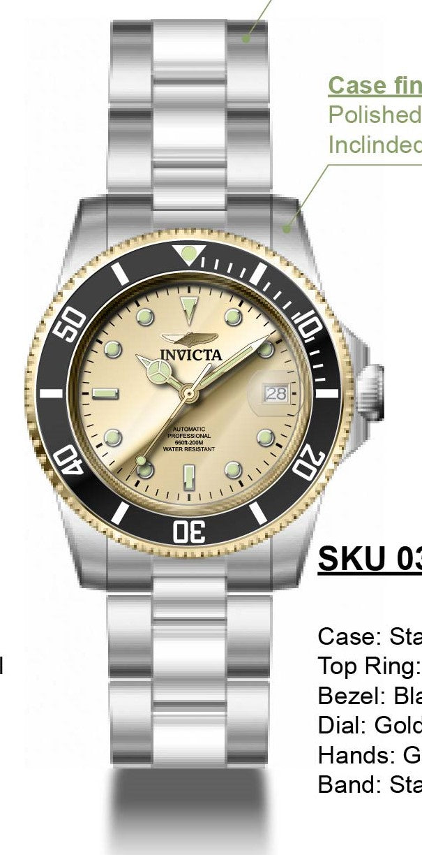 Parts For Invicta Pro Diver  Men 49317