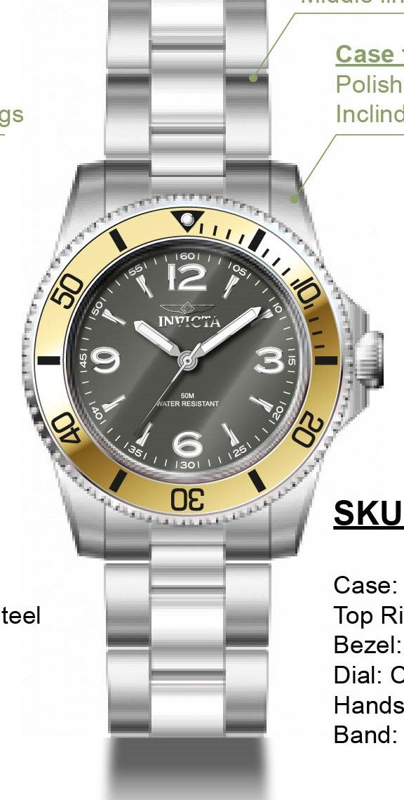Band For Invicta Specialty  Men 49349