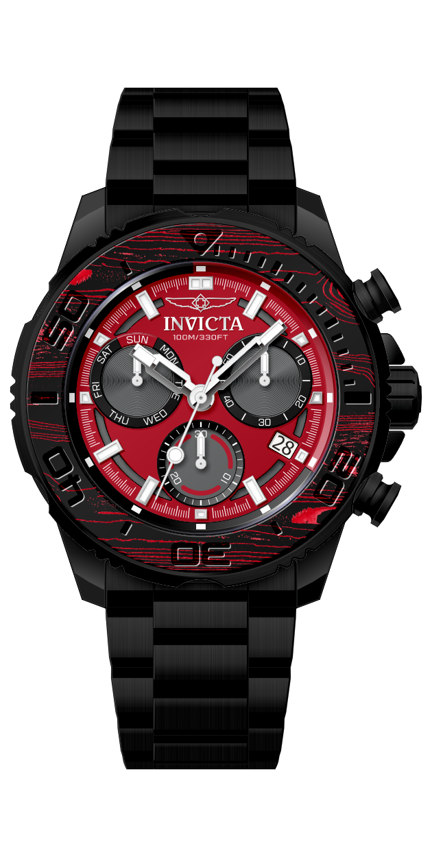 Band For Invicta Carbon Hawk  Men 51081