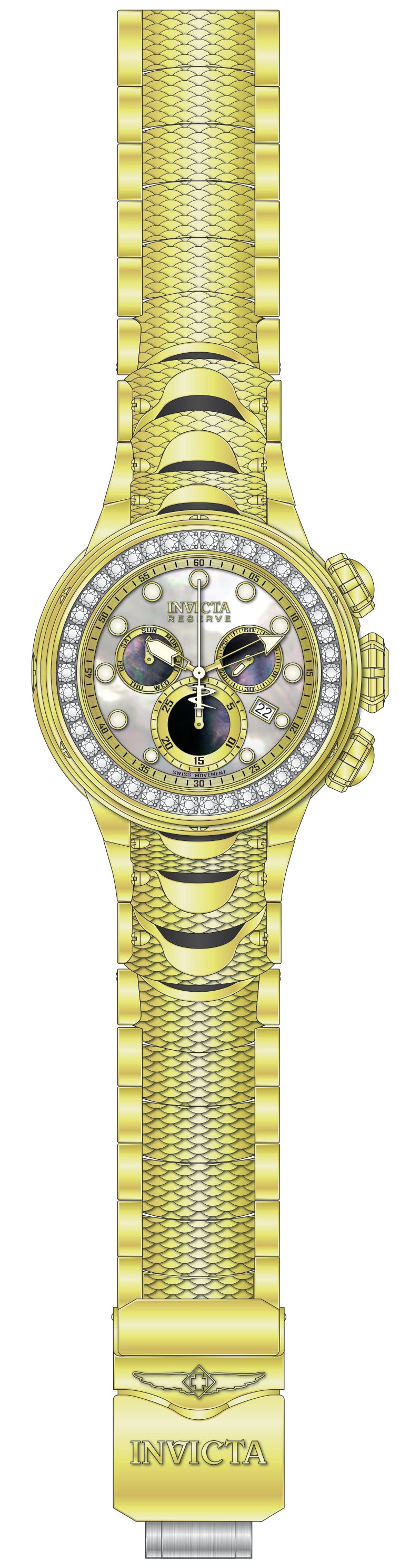 Band For Invicta Reserve Kraken Men 51542