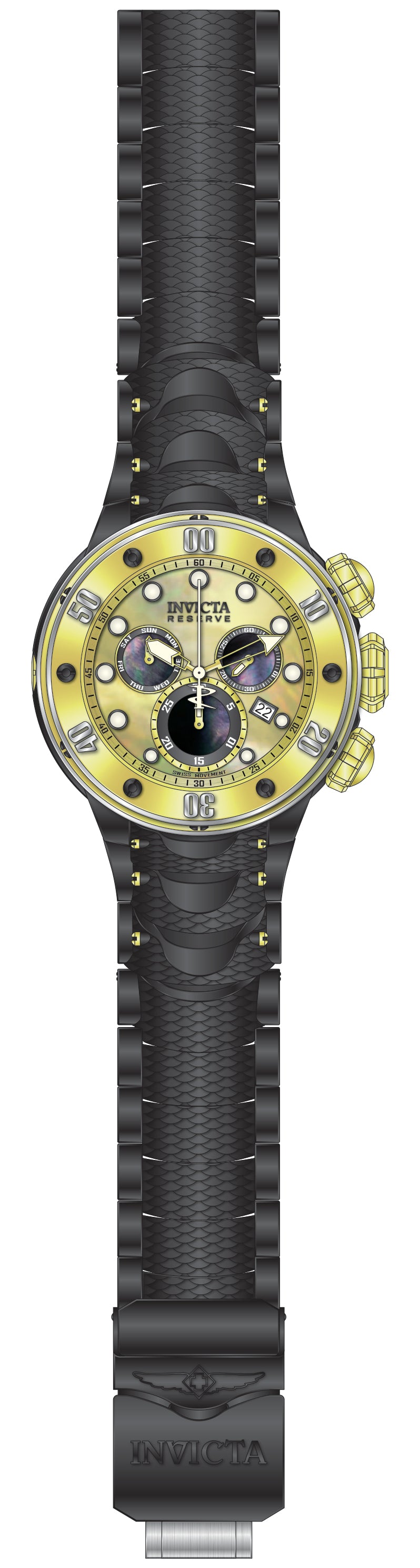 Band For Invicta Reserve Kraken Men 51565