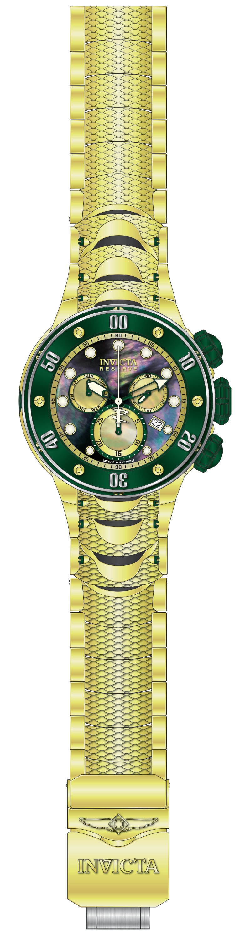Band For Invicta Reserve Kraken Men 51572