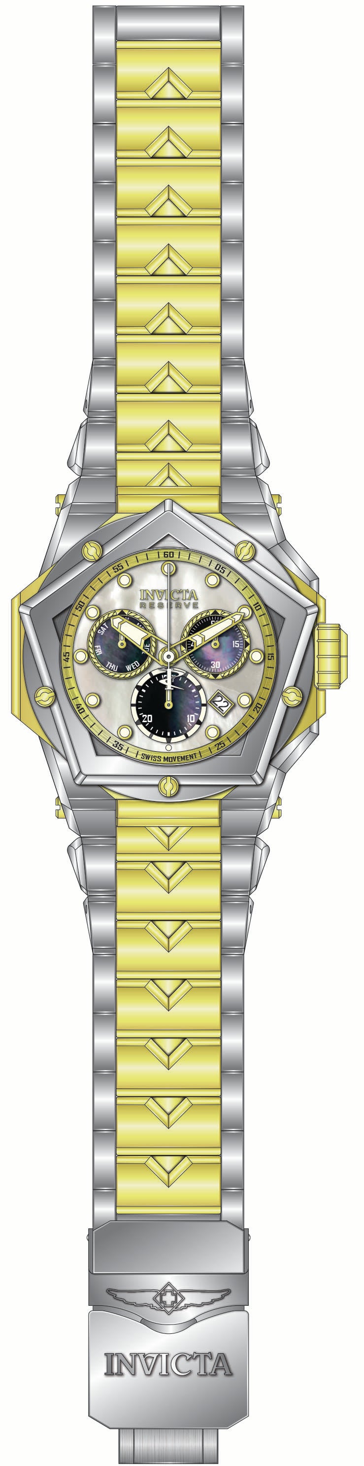 Parts For Invicta Reserve Kraken Men 51598