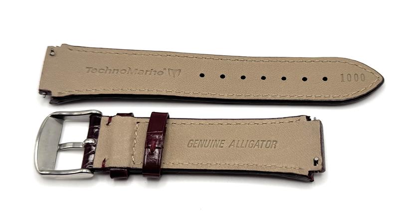 Band for TM-1000 Dark Burgundy Alligator Shinny