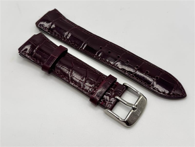Band for TM-1000 Dark Burgundy Alligator Shinny