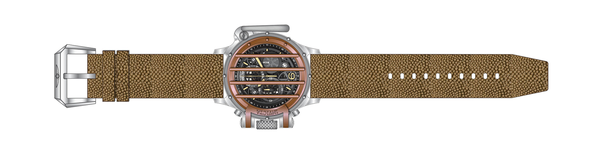 Band for Invicta Vintage Crossbar Men 33281