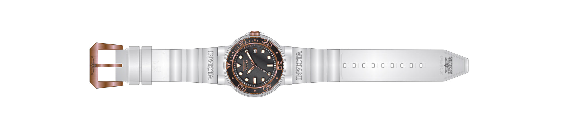 Band for Invicta Pro Diver Lady 37306