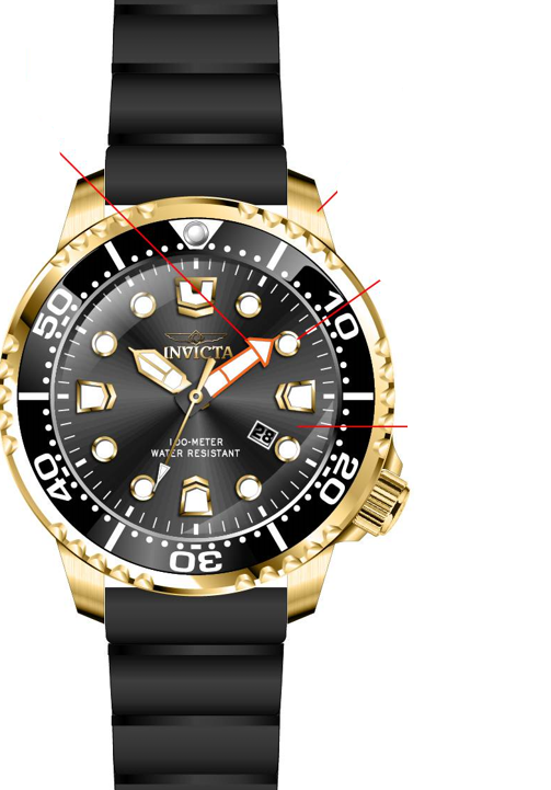 Band For Invicta Pro Diver  Men 44833