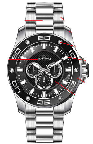 Band For Invicta Pro Diver SCUBA Men 45756